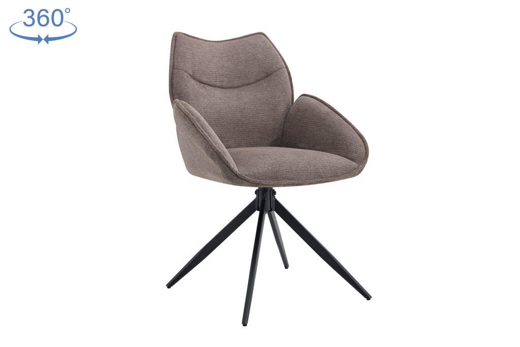 Stoel 'Mahi' Draaibaar Stof Peper (2 per doos) - Afbeelding 5