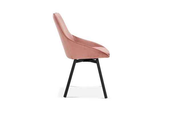 SALE - Stoel 'Mathias' Draaibaar Fluweel Roze (2 per doos) - Afbeelding 5