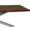 Rechthoekige tafel tuin - 180x90x76 - Naturel/wit - Teak/metaal - Afbeelding 5