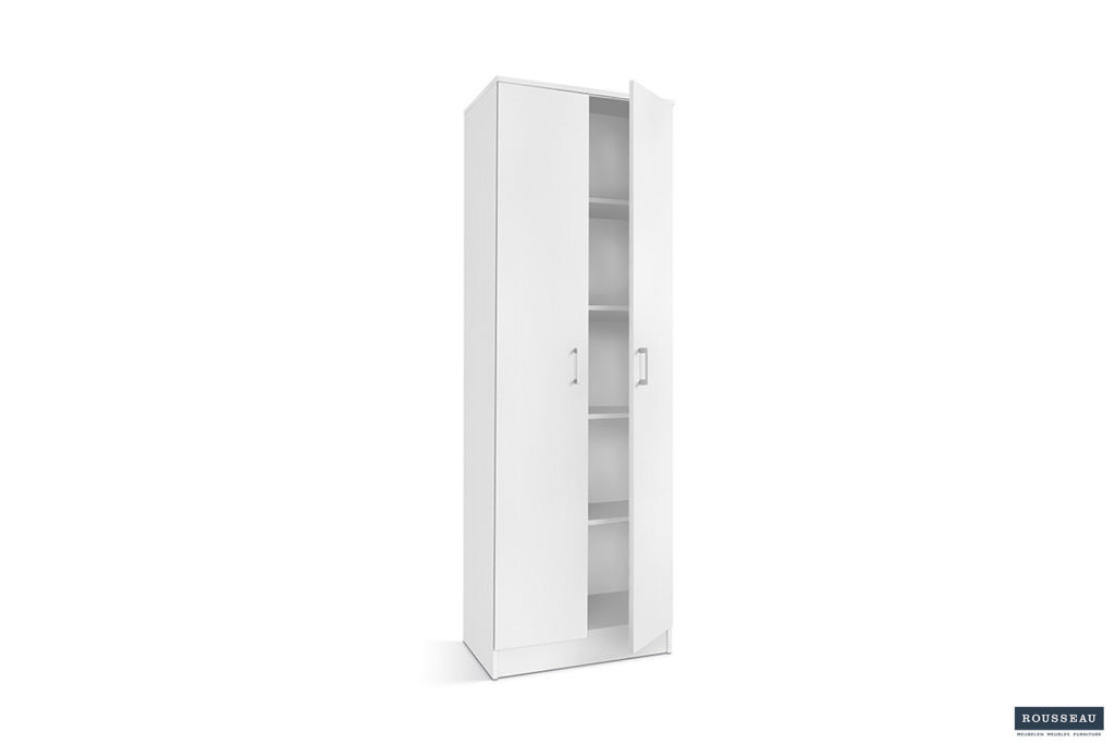 Opbergkast 'Ray' 2 deuren en 4 legplanken Wit (1c) - Afbeelding 5