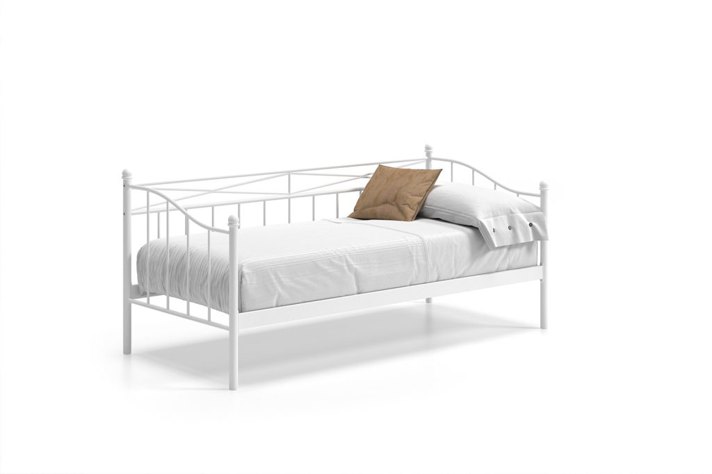 Bed 'Sablo' 90x200 met lattenbodem Wit (1c) - Afbeelding 5