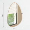 Spiegel 'Roza' 80x60 Oude eik (1c) - Afbeelding 6