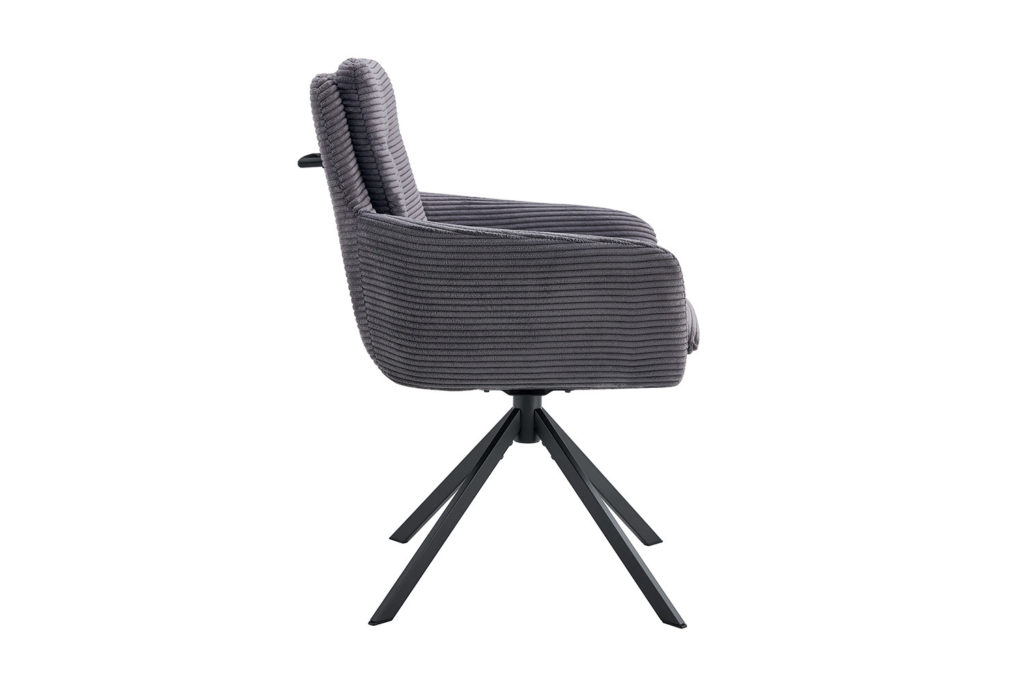 Stoel 'Luna' Draaibaar Corduroy Grijs (2 per doos) - Afbeelding 6