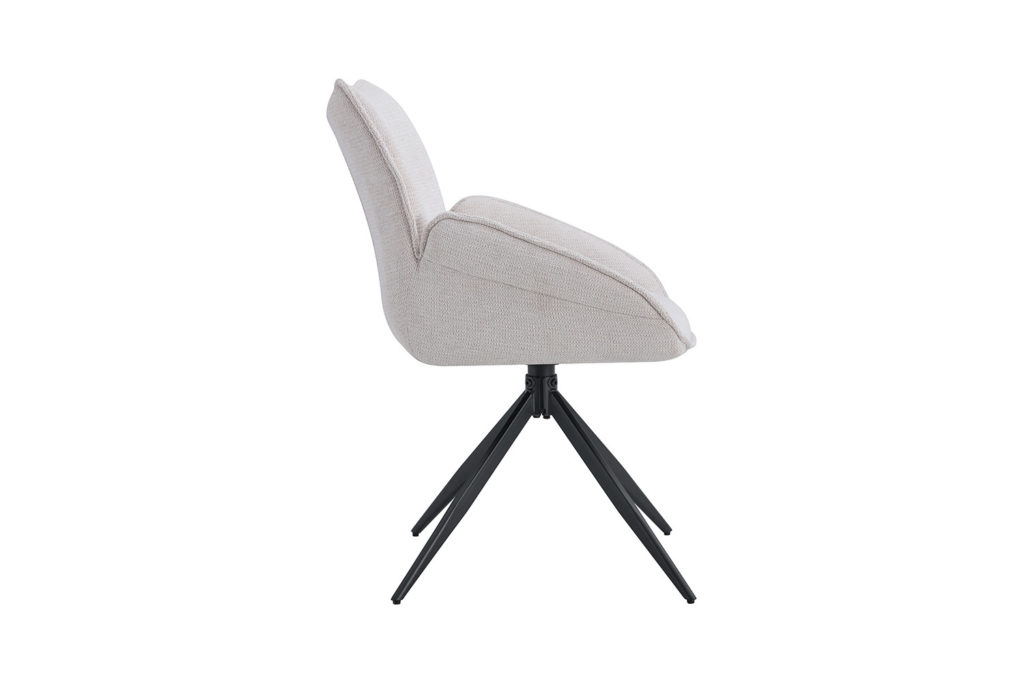 Stoel 'Mahi' Draaibaar Stof Beige (2 per doos) - Afbeelding 6