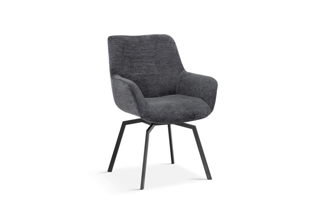 Stoel 'Modest' Draaibaar Stof Teddy Donkergrijs (1 per doos) - Afbeelding 6