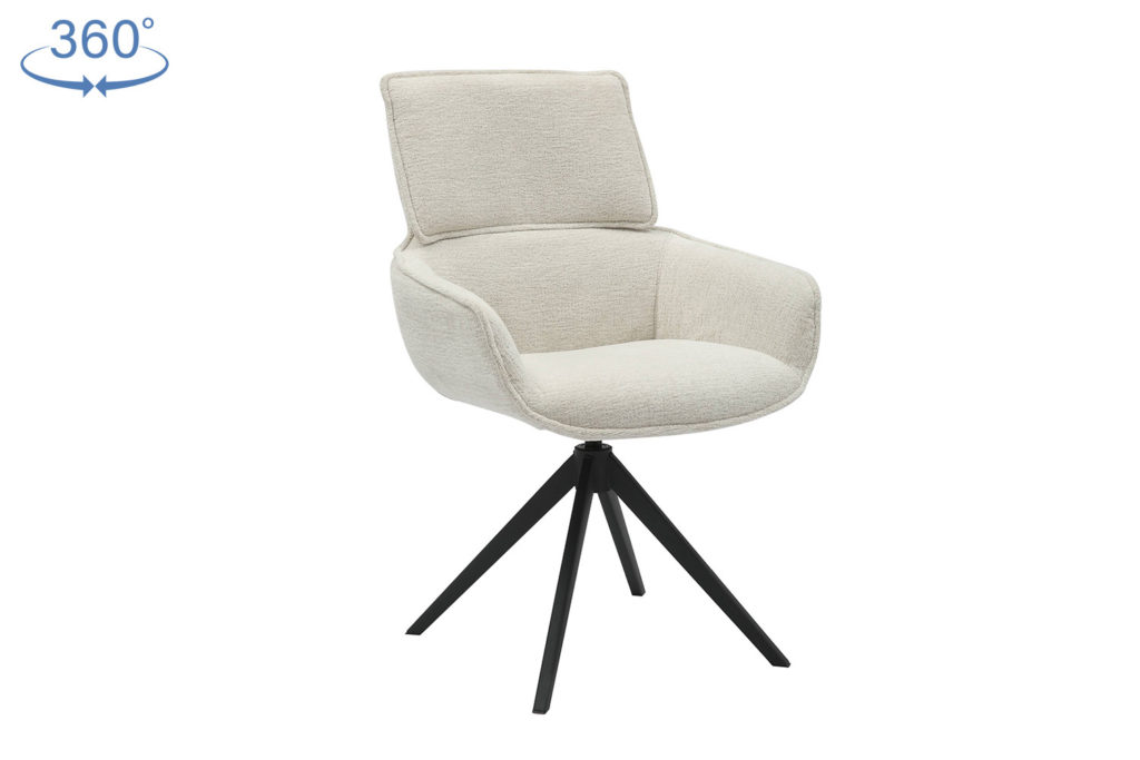 PROMO - Stoel 'Arasa' Draaibaar Beige (1 per doos) - Afbeelding 6