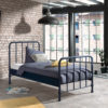 Deze BRONXX-combinatie bestaat uit het blauwe bed (90x200cm) en het bijhorende blauwe nachtkastje. - Afbeelding 6