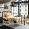 Deze BRONXX-combinatie bestaat uit het zwarte BRONXX bed (90x200cm) met het bijhorende nachtkastje in het zwart. - Afbeelding 6