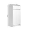 Schoenenkast 'Lilly' 2 deuren en 1 lade Wit (1c) - Afbeelding 6