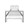 Bed 'Sandro' 90x200 met lattenbodem Grijs  (2c) - Afbeelding 7