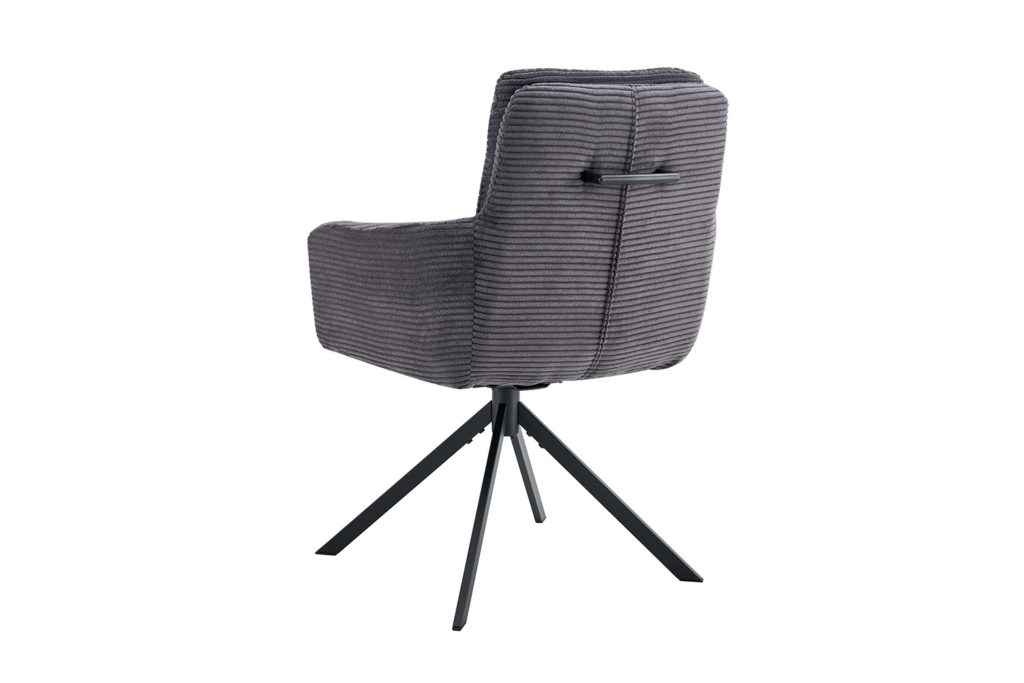 Stoel 'Luna' Draaibaar Corduroy Grijs (2 per doos) - Afbeelding 7