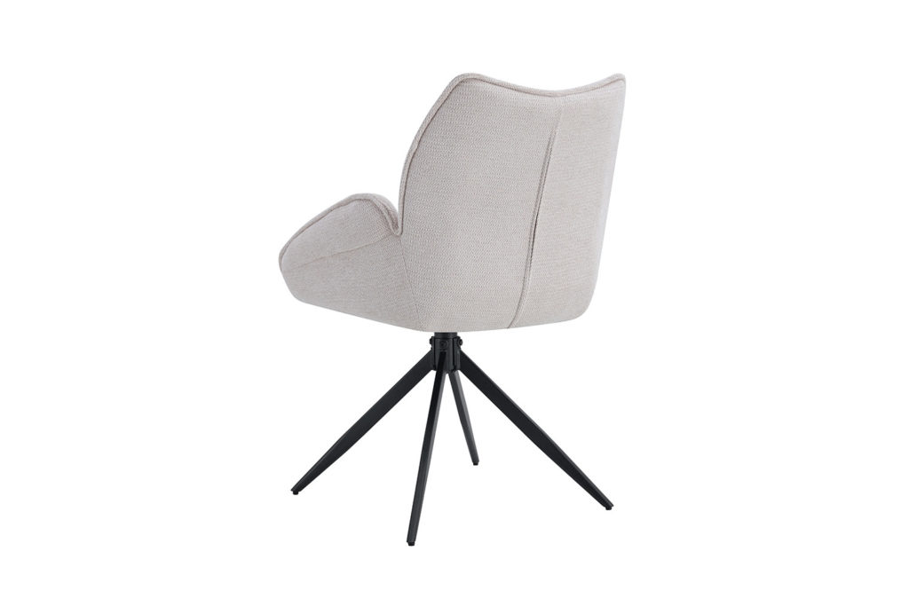 Stoel 'Mahi' Draaibaar Stof Beige (2 per doos) - Afbeelding 7