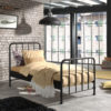 Deze BRONXX-combinatie bestaat uit het zwarte BRONXX bed (90x200cm) met het bijhorende nachtkastje in het zwart. - Afbeelding 7