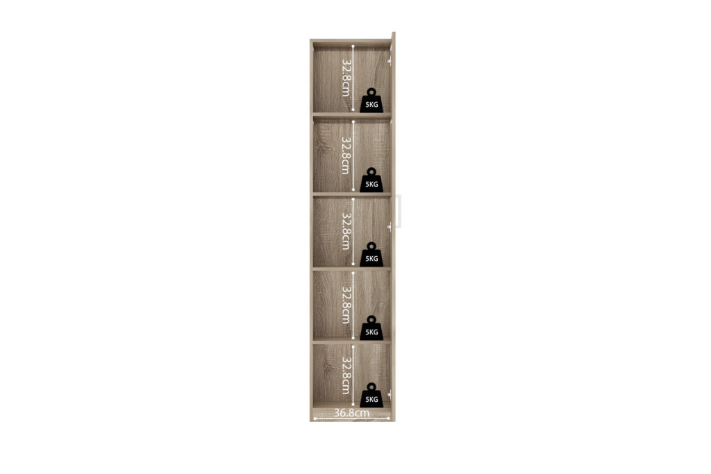 Opbergkast 'Mike' 40 cm 1 deur Sonoma - WR01 (1c) - Afbeelding 7