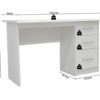 Bureau 'Mateo' 3 lades Wit (1c) - Afbeelding 8