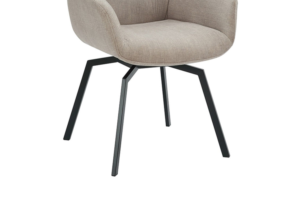 Stoel 'Modest' Draaibaar Ribfluweel Beige (1 per doos) - Afbeelding 8