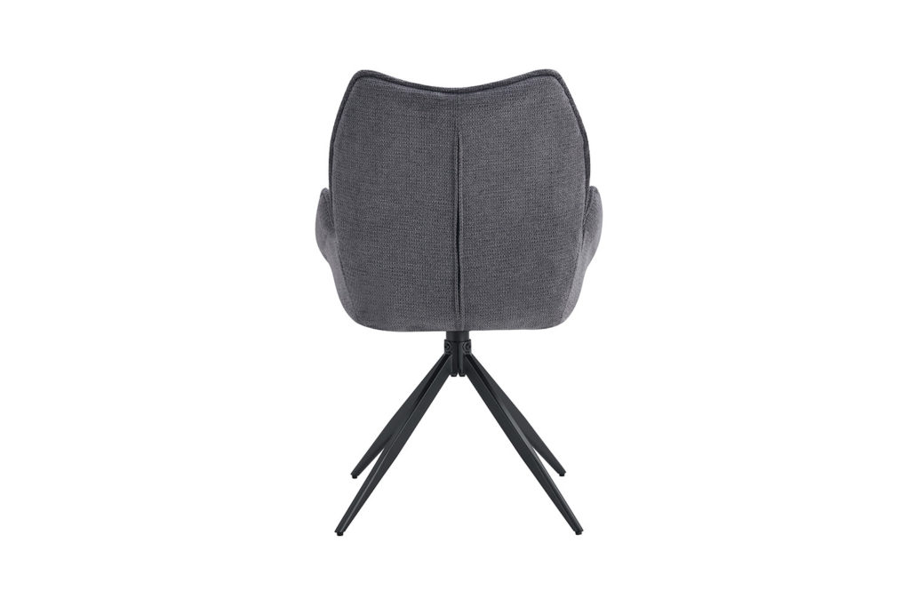 Stoel 'Mahi' Draaibaar Stof Donkergrijs (2 per doos) - Afbeelding 8