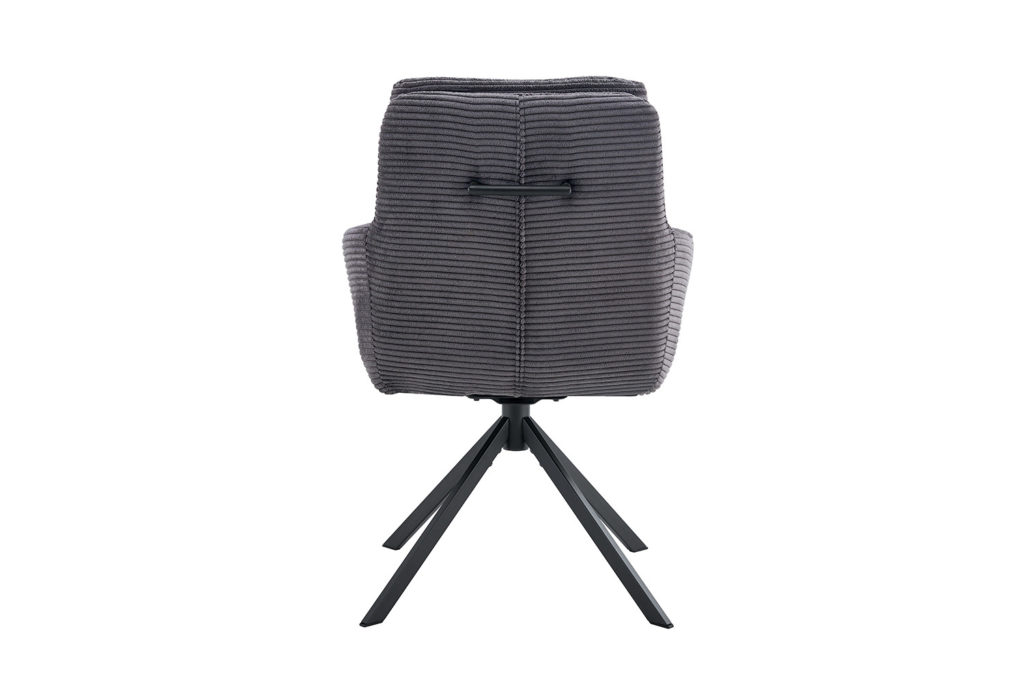 Stoel 'Luna' Draaibaar Corduroy Grijs (2 per doos) - Afbeelding 8