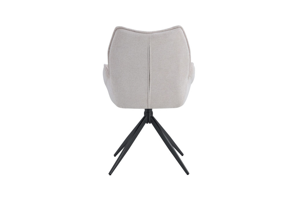 Stoel 'Mahi' Draaibaar Stof Beige (2 per doos) - Afbeelding 8