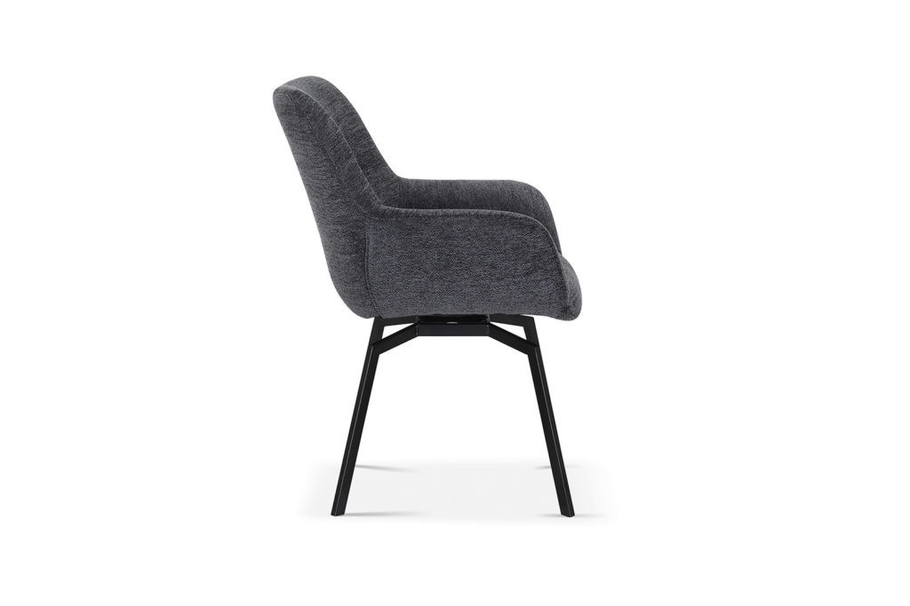 Stoel 'Modest' Draaibaar Stof Teddy Donkergrijs (1 per doos) - Afbeelding 8