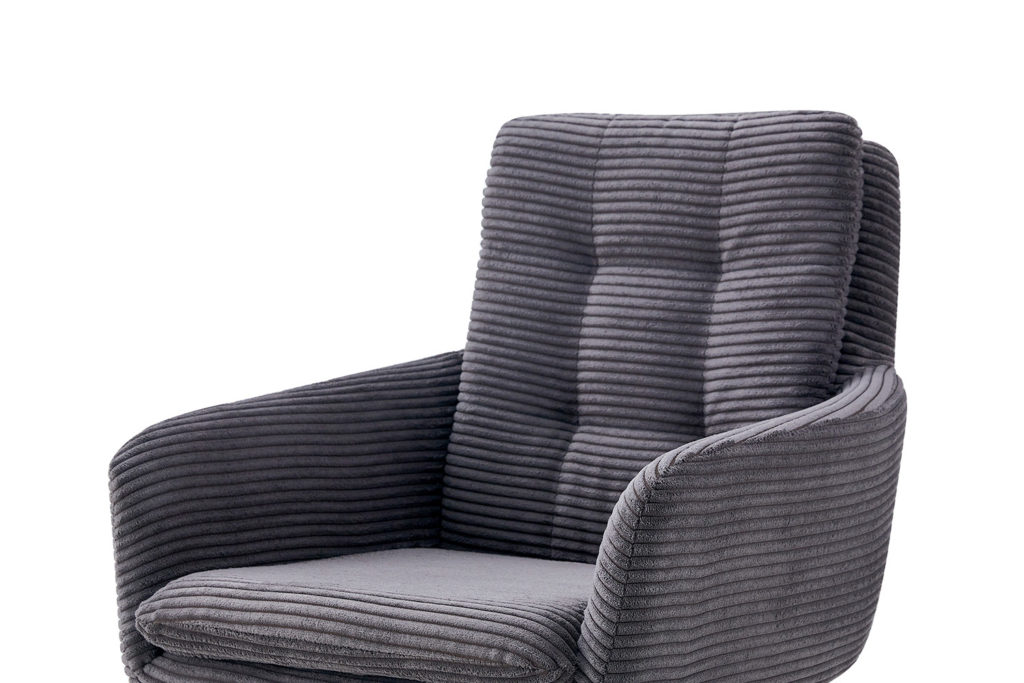 Stoel 'Luna' Draaibaar Corduroy Grijs (2 per doos) - Afbeelding 9