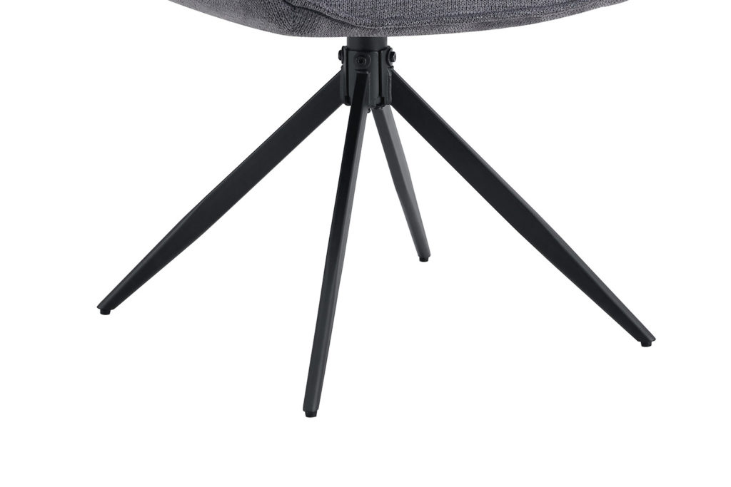 Stoel 'Mahi' Draaibaar Stof Donkergrijs (2 per doos) - Afbeelding 10