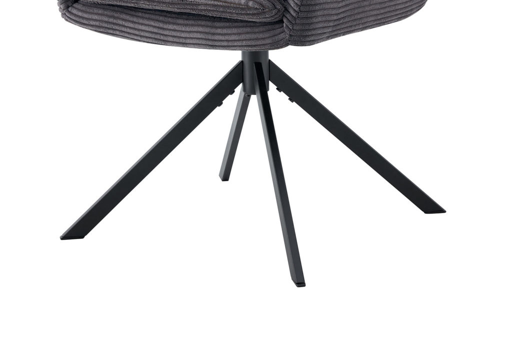 Stoel 'Luna' Draaibaar Corduroy Grijs (2 per doos) - Afbeelding 10