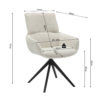 PROMO - Stoel 'Arasa' Draaibaar Beige (1 per doos) - Afbeelding 10