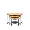 IJzeren ronde salontafel (set van 3) 77/58/42 - Afbeelding 2