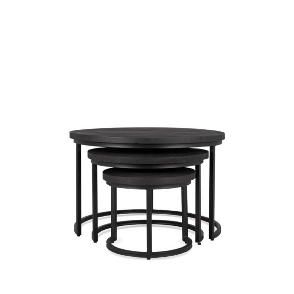 Coffee Table 3cm Top Black (Set of 3) - Afbeelding 2