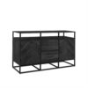 Jax Dressoir met 2 deuren en 2 lades Zwart 150 - Afbeelding 2