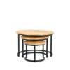 IJzeren ronde salontafel (set van 3) 77/58/42 - Afbeelding 3