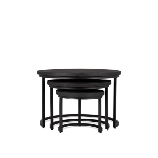 Coffee Table 3cm Top Black (Set of 3) - Afbeelding 3