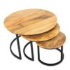 IJzeren ronde salontafel (set van 3) 77/58/42 - Afbeelding 4