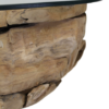 Salontafel Root - ø80x45 - Naturel - Teak wortelhout/glas - Afbeelding 4