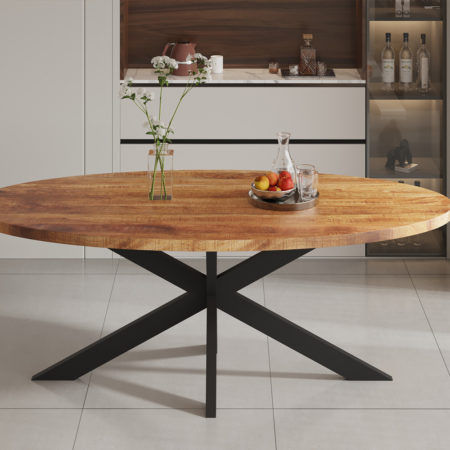 Tafel 'Alexa' 200 cm Ovaal Mango hout (2c)