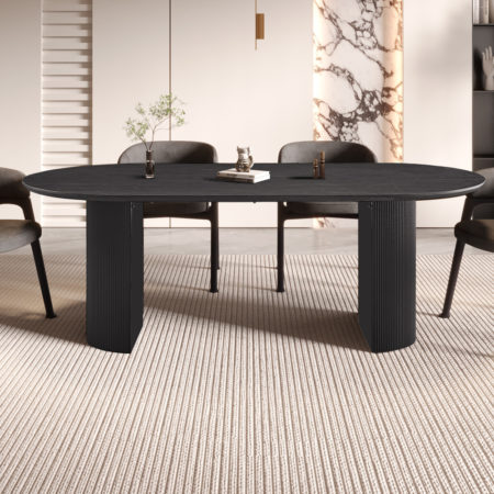 Tafel 'Lagos' 220 cm Ovaal Decor Donkerbruin  (2c)