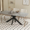 Tafel 'Apollo' 180 cm Deens Ovaal Glanzend Steen Italian Grijs (2c)