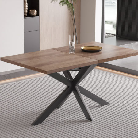Uitschuifbare tafel 'Kos' 160-200 cm Donkerbruin (2c)