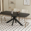 Tafel 'Apollo' 180 cm Deens Ovaal Steen Zwart (2c)