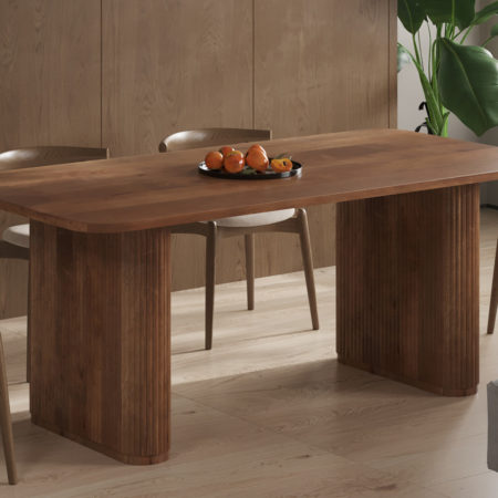 Tafel 'Jean' 200 cm Deens Ovaal Mango hout Lichtbruin (2c)