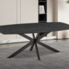 Tafel 'Aziz' 200 cm Deens Ovaal Decor Donkerbruin (2c) - Afbeelding 2