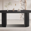 Tafel 'Lagos' 200 cm Ovaal Decor Donkerbruin  (2c) - Afbeelding 2