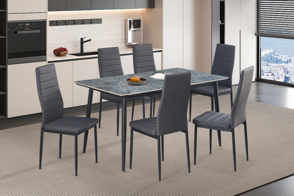 Tafel 'Kenzo' 140 cm Rechthoekig Steen Grijs (2c) - Afbeelding 2