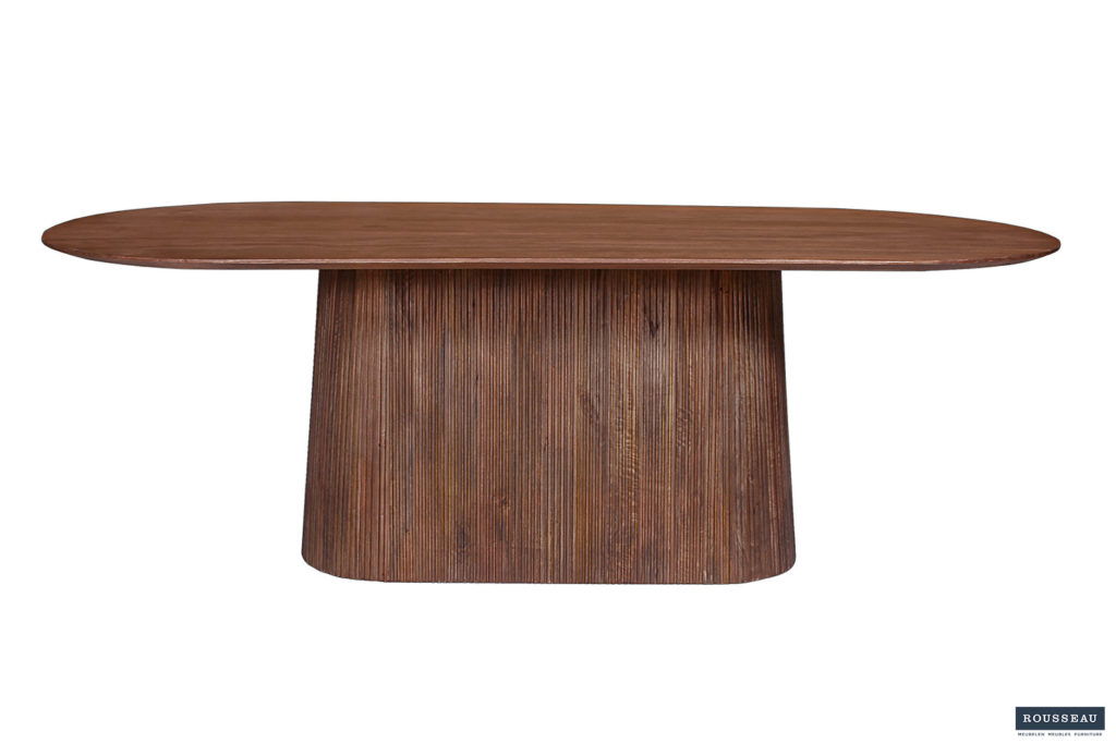 Tafel 'Miguel' 230 cm Ovaal Mango hout Lichtbruin (2c) - Afbeelding 2