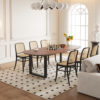 Tafel 'Tommy' 220x100 cm Deens Ovaal U-Poot Mango hout Bruin (2c) - Afbeelding 2