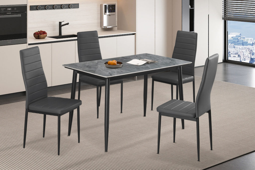 Tafel 'Kenzo' 120 cm Rechthoekig Steen Grijs (2c) - Afbeelding 2