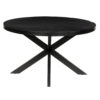Tafel 'Maria' 130 cm Rond Mango hout Zwart (2c) - Afbeelding 2