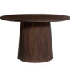 Tafel 'Miguel' 130 cm Rond Mango hout Donkerbruin (2c) - Afbeelding 2