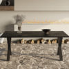 Tafel 'Elena' 200 cm Rechthoekig Mango hout zwart (2c) - Afbeelding 2